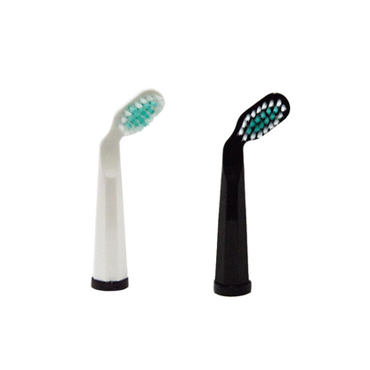 Subscription Kyoui Replacement Toothbrush Heads Perio Black+Cleaning White for Kyoui Sonic 3000 (Pack of 2)
