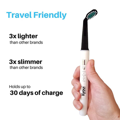 Kyoui Perks - Kyoui Sonic 3000 Electric Toothbrush + Travel Case + Pack of 2 Brush Heads