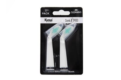 Kyoui Replacement Toothbrush Heads - DAY TIME (TEETH CLEANING) - White (Pack of 2) - Kyoui